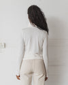 BASERANGE French bamboo fiber high collar T-shirt top soft and comfortable skin-friendly BAS-TOTN-BL-000-UNDYED